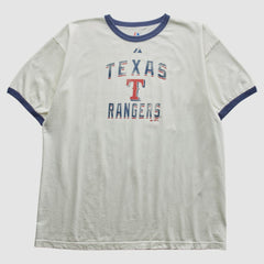 Texas Rangers Majestic 2010 T-Shirt - White - 2XVintage - Fanatics Online