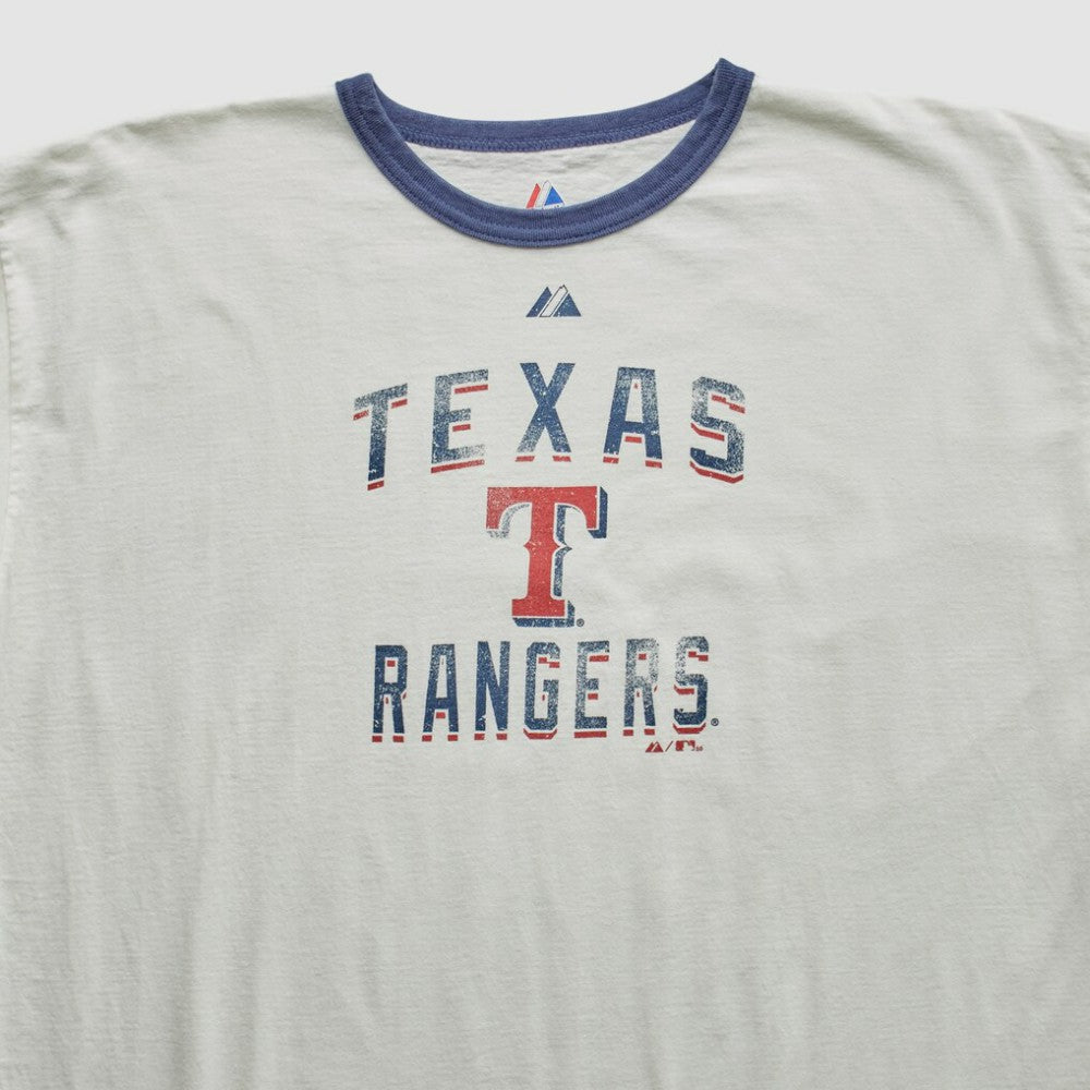 Texas Rangers Majestic 2010 T-Shirt - White - 2XVintage - Fanatics Online