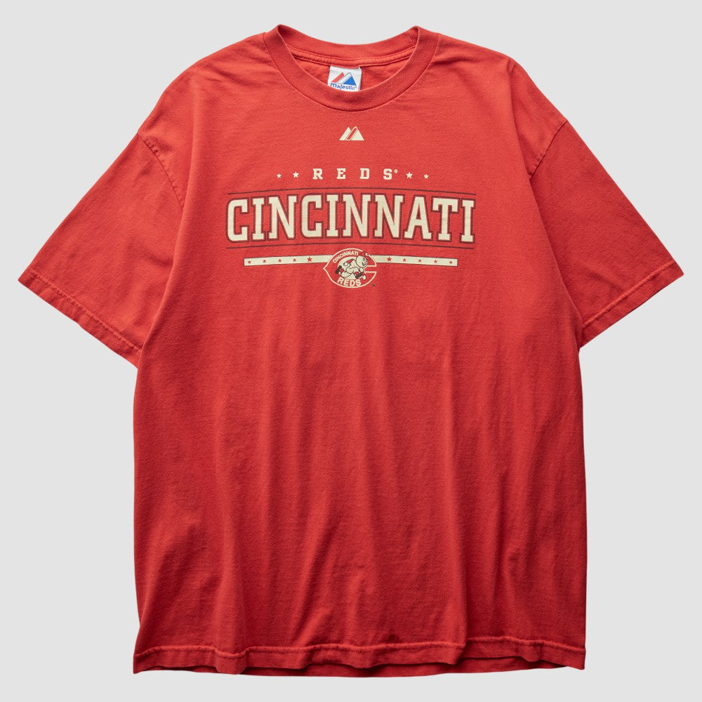 Cincinnati Reds Majestic 2000s T-Shirt - Red - Vintage - Fanatics Sale