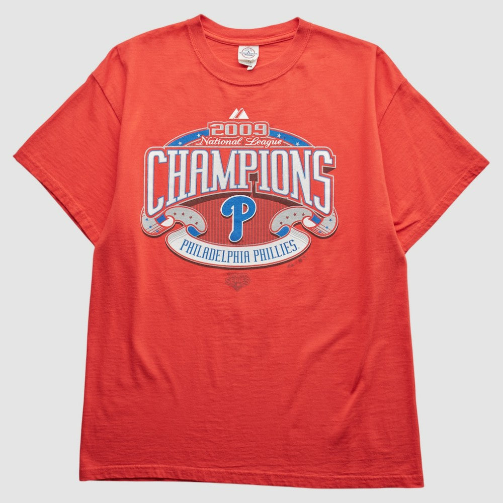 Philadelphia Phillies Majestic 2009 T-Shirt - Red - XVintage - Fanatics on Sale