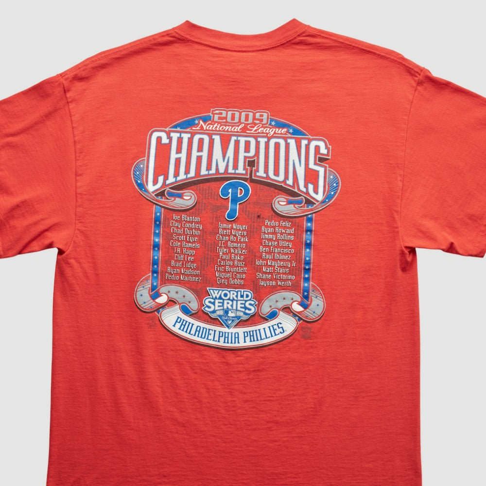 Philadelphia Phillies Majestic 2009 T-Shirt - Red - XVintage - Fanatics on Sale
