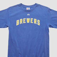 Milwaukee Brewers Majestic 2000s T-Shirt - Blue - XVintage - Fanatics Online