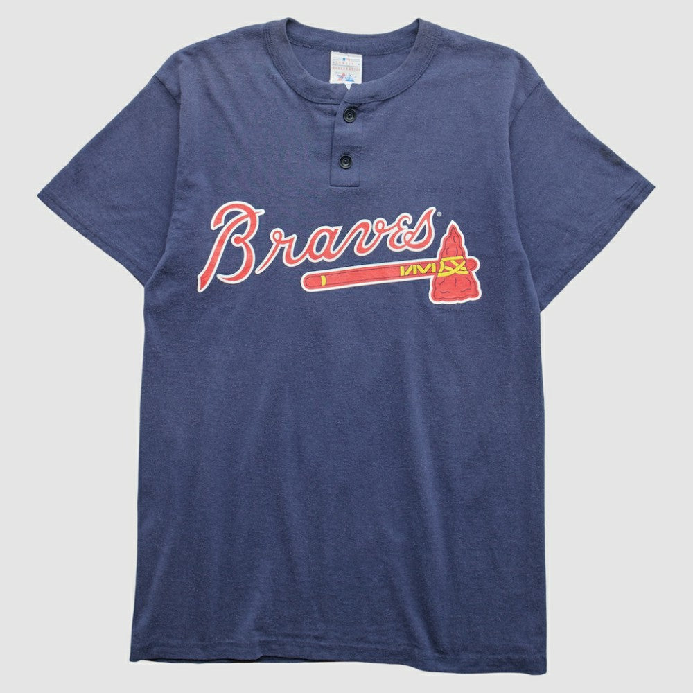 Atlanta Braves Majestic 90s T-Shirt - Navy - Vintage - Fanatics Online