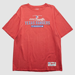 Texas Rangers Majestic 2010 T-Shirt - Red - Vintage - Fanatics Online