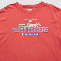 Texas Rangers Majestic 2010 T-Shirt - Red - Vintage - Fanatics Online