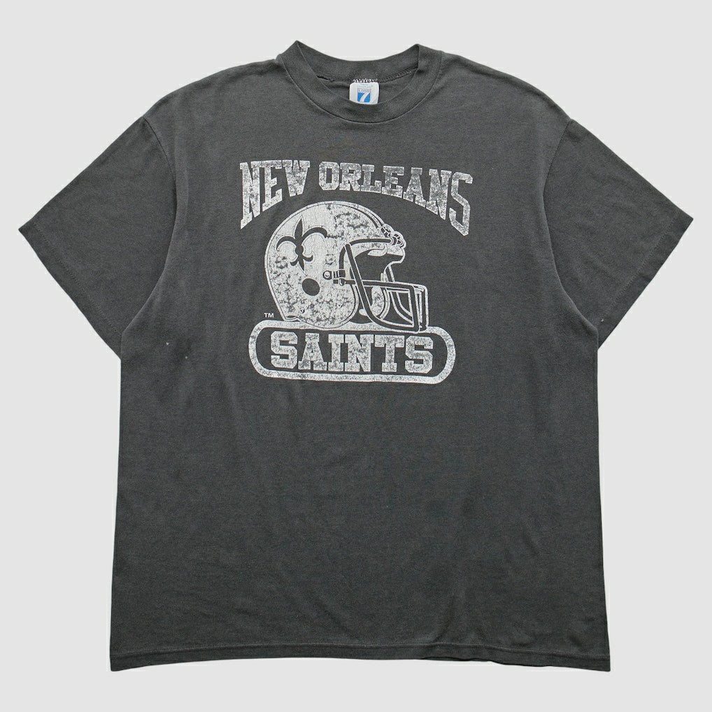 Fanatics New Orleans Saints logo 7 90s T-Shirt Gray Vintage