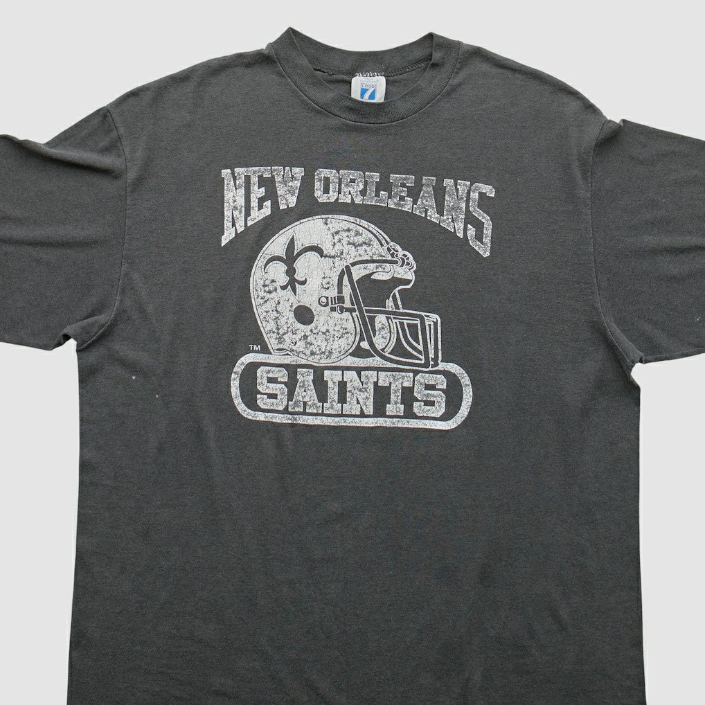 Fanatics New Orleans Saints logo 7 90s T-Shirt Gray Vintage