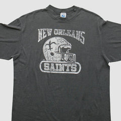 Fanatics New Orleans Saints logo 7 90s T-Shirt Gray Vintage