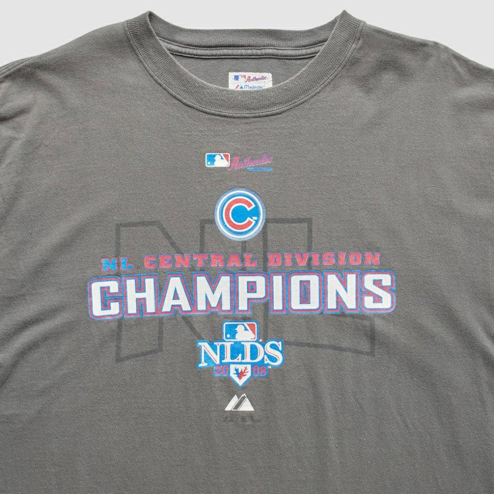 Chicago Cubs Majestic 2008 T-Shirt - Gray - Vintage - Fanatics on Sale