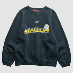 Fanatics Pittsburgh Steelers Reebok 2000s Pullover Sweatshirt Black Vintage