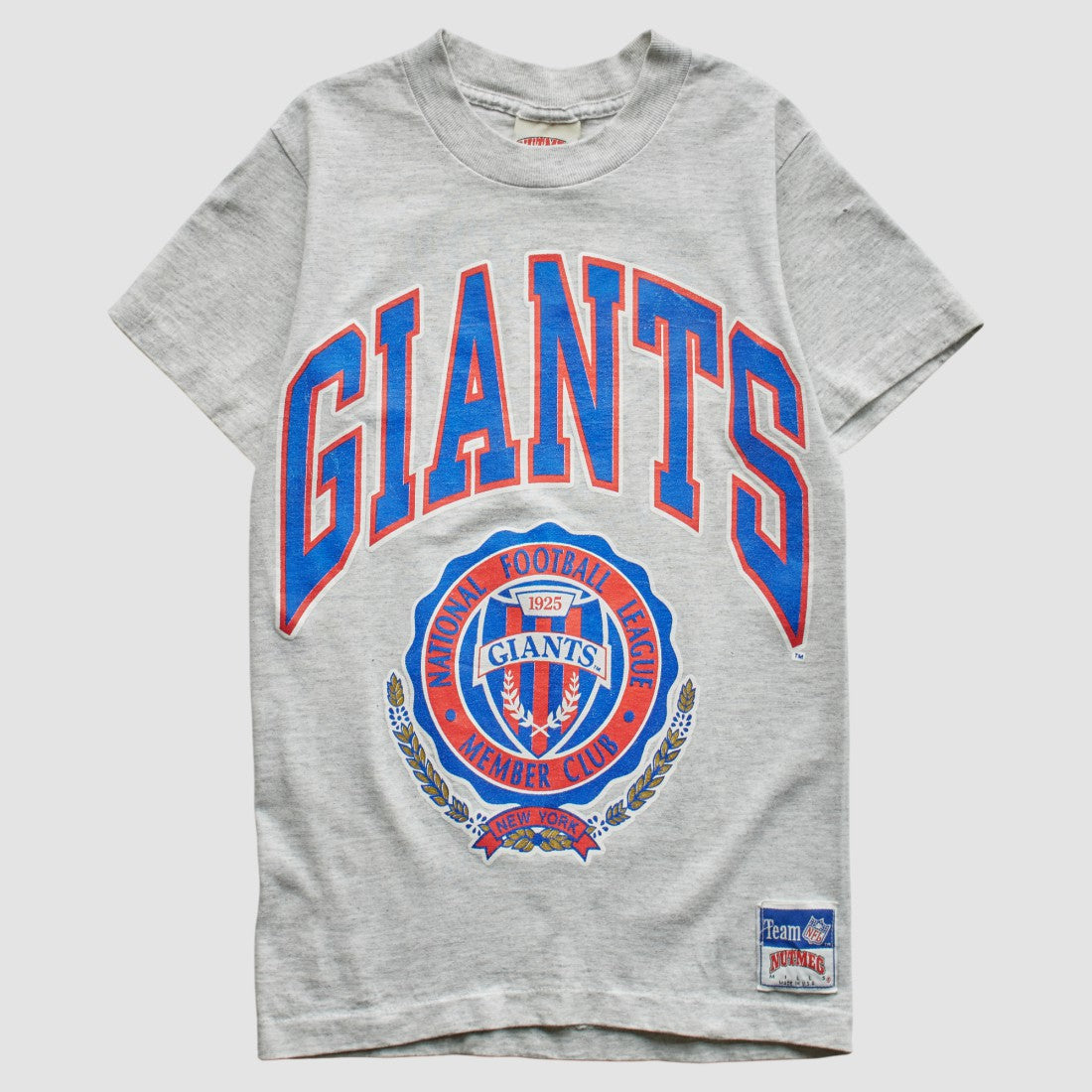 Fanatics New York Giants Nutmeg Mills 90s T-Shirt Heather Gray Vintage