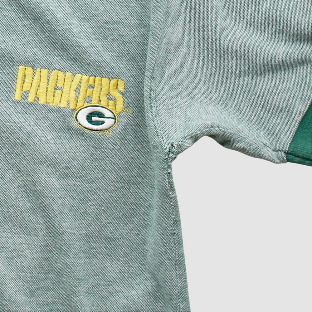 Fanatics Green Bay Packers Majestic 90s Polo Heather Gray Vintage