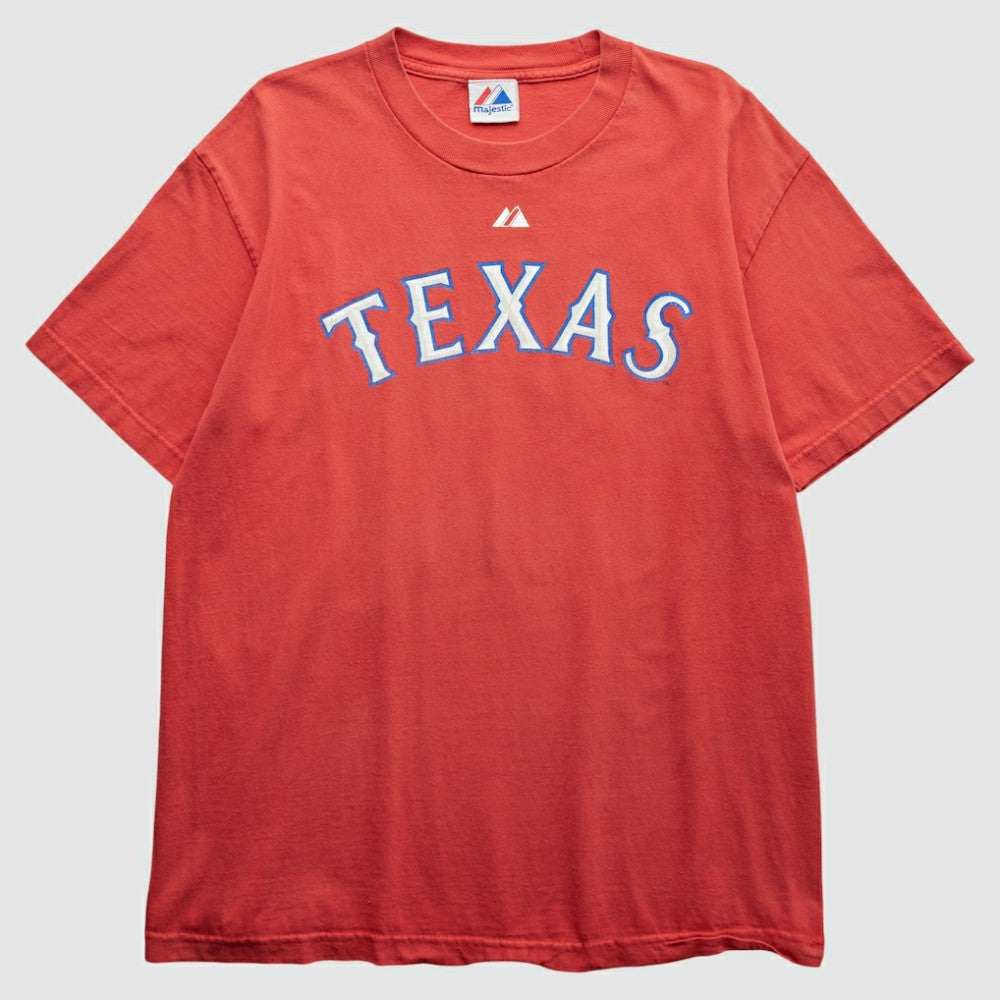 Texas Rangers Majestic 2010 T-Shirt - Red - Vintage - Fanatics on Sale