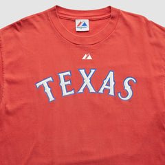 Texas Rangers Majestic 2010 T-Shirt - Red - Vintage - Fanatics on Sale