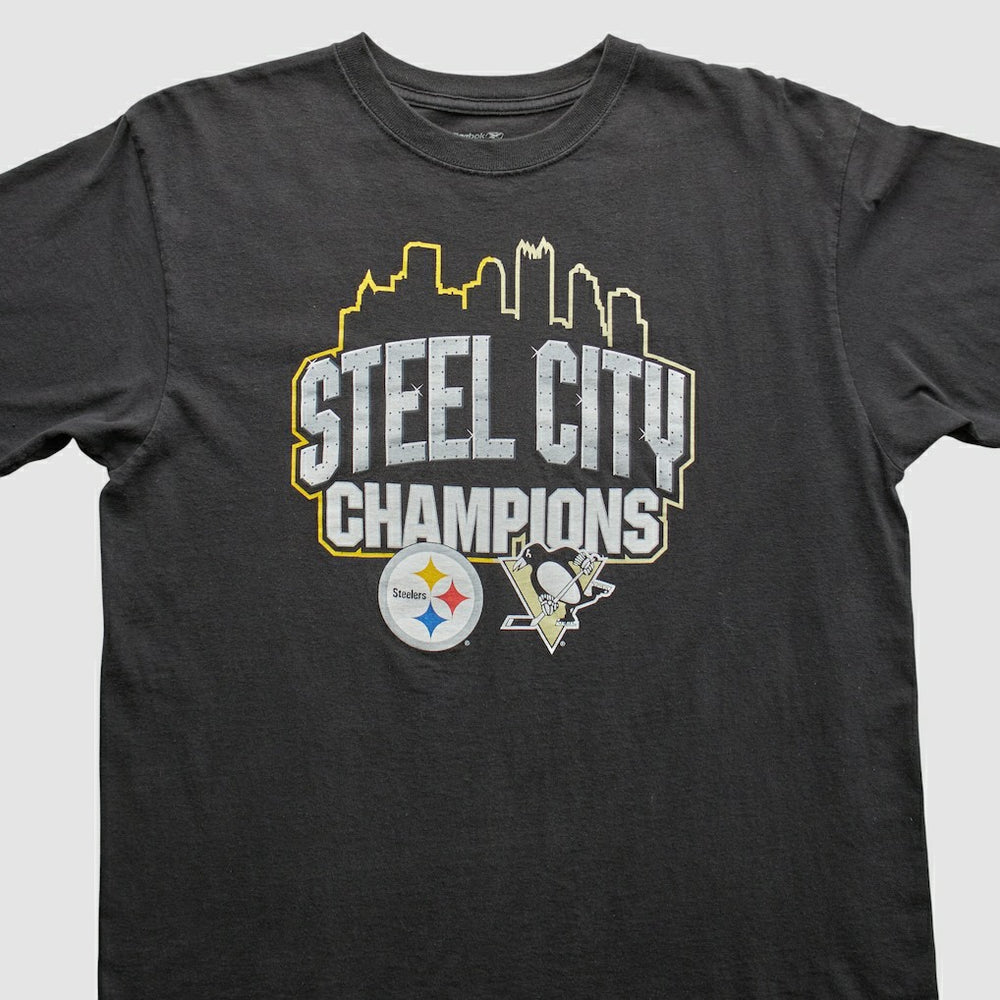 Fanatics Pittsburgh Steelers Reebok 2009 T-Shirt Black Vintage