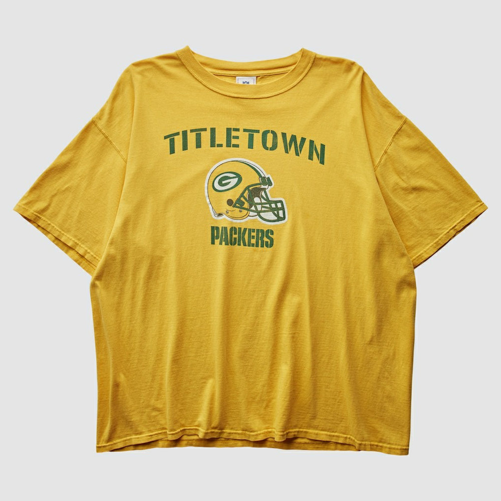 Fanatics Green Bay Packers NFL 2000s T-Shirt Yellow Vintage