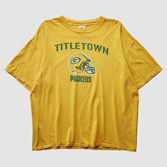 Fanatics Green Bay Packers NFL 2000s T-Shirt Yellow Vintage