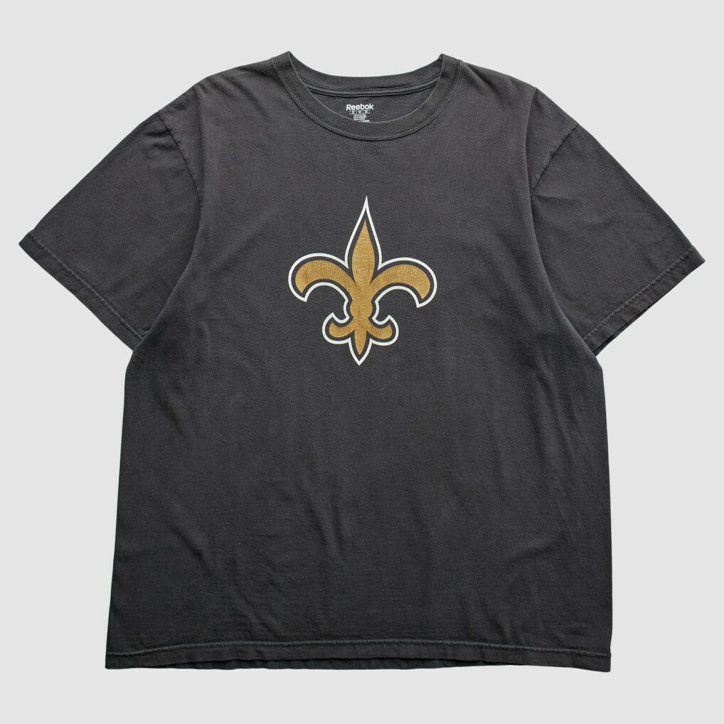 Fanatics New Orleans Saints Reebok 2000s T-Shirt Black Vintage
