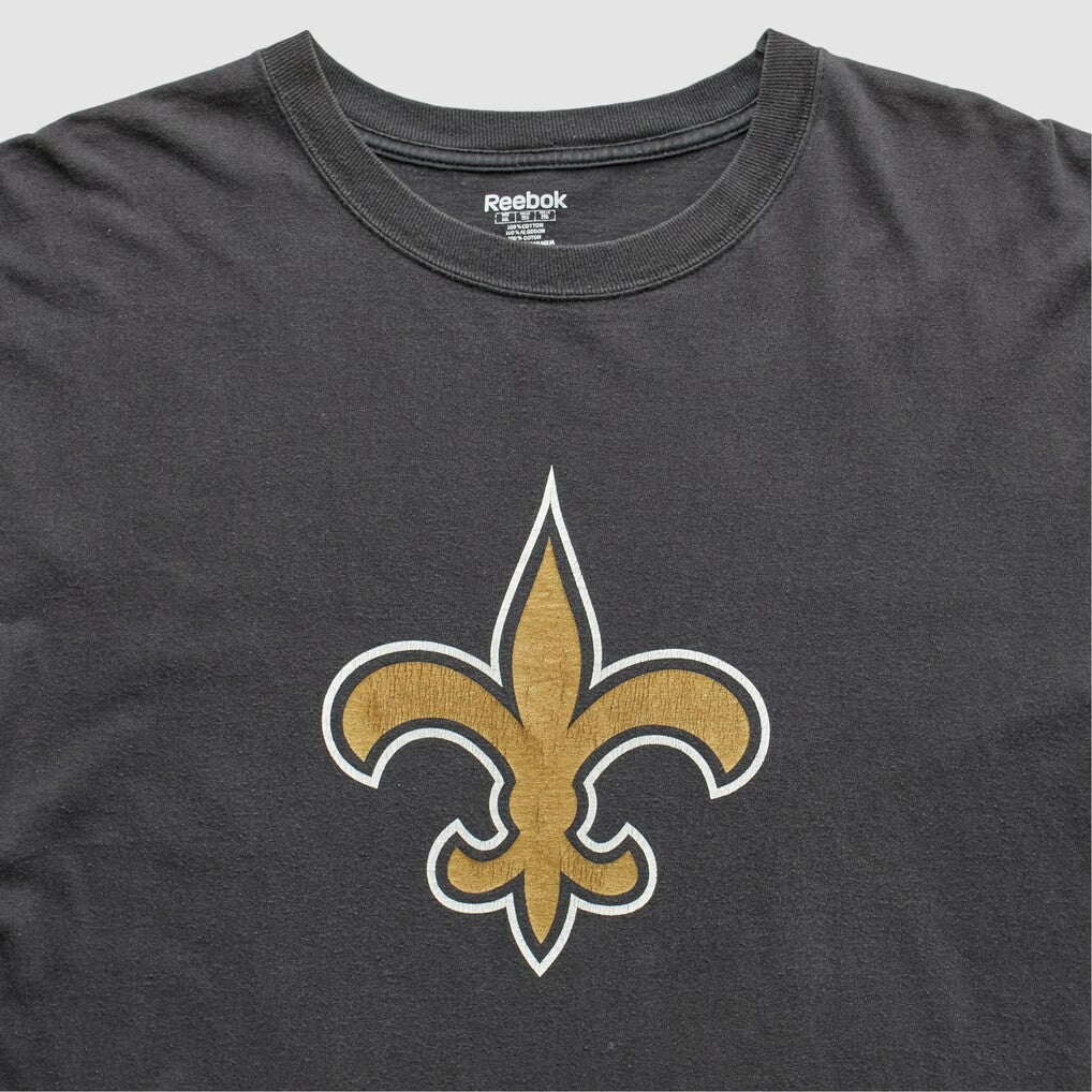 Fanatics New Orleans Saints Reebok 2000s T-Shirt Black Vintage