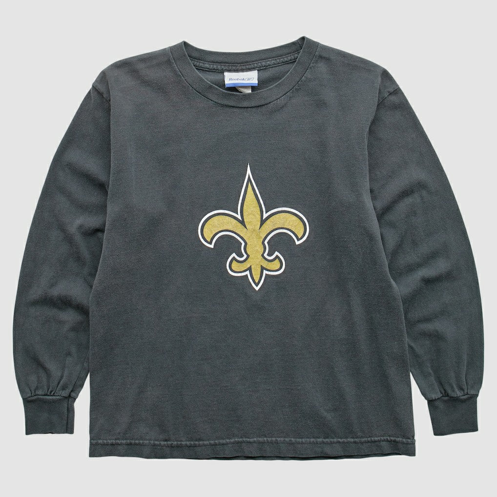 Fanatics New Orleans Saints Reebok 2000s Long Sleeve T-Shirt Black Vintage