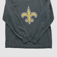 Fanatics New Orleans Saints Reebok 2000s Long Sleeve T-Shirt Black Vintage