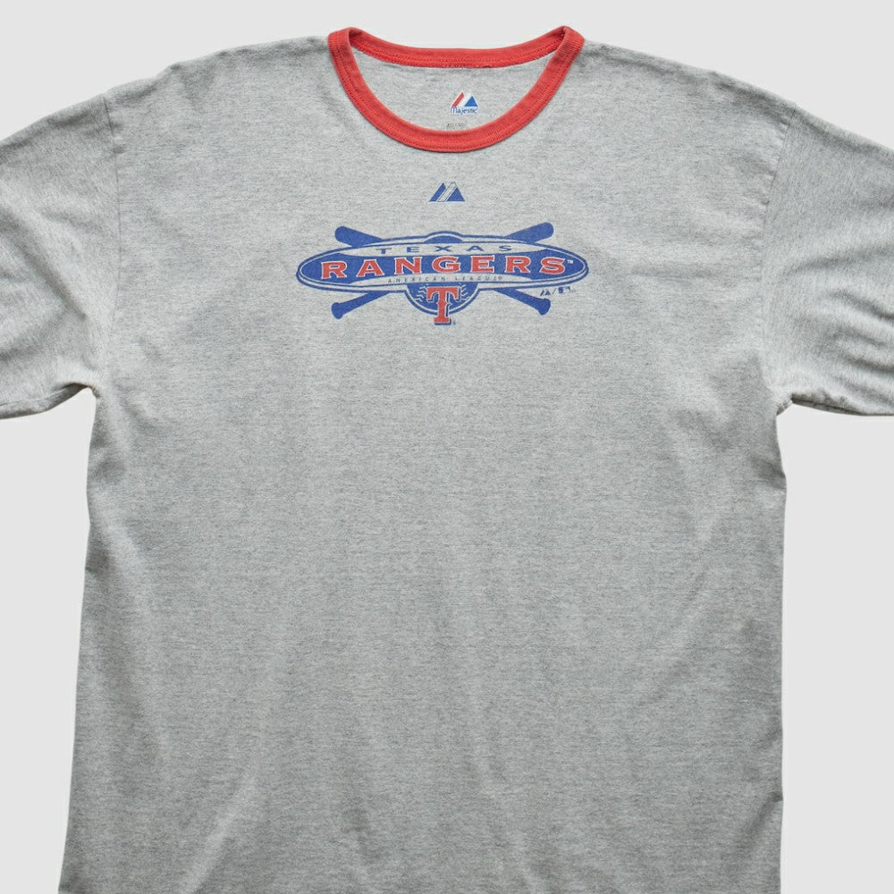 Texas Rangers Majestic 2010 T-Shirt - Heather Gray - XVintage - Fanatics Lifestyle