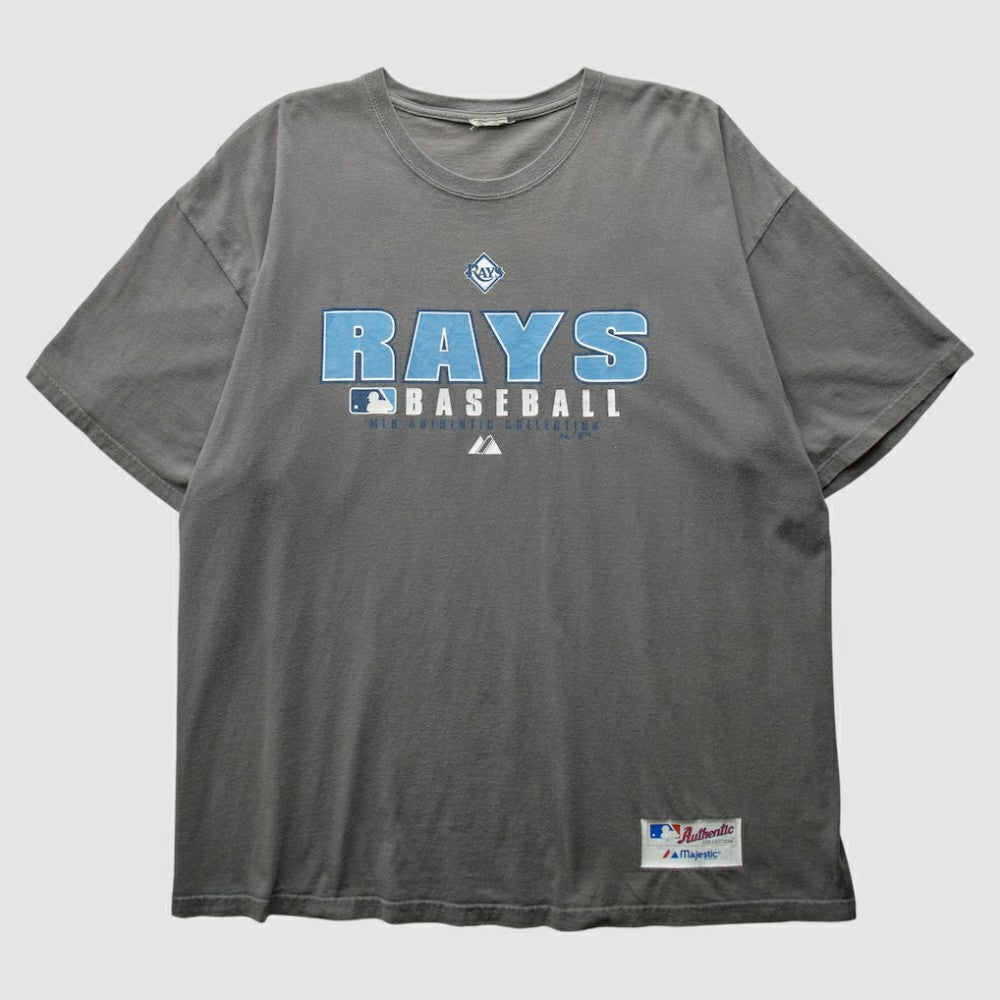 Tampa Bay Rays Majestic 2000s T-Shirt - Gray - XVintage - Fanatics Discount