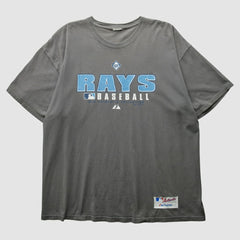 Tampa Bay Rays Majestic 2000s T-Shirt - Gray - XVintage - Fanatics Discount