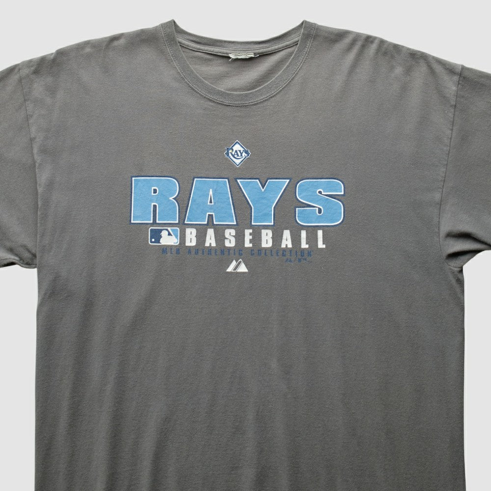 Tampa Bay Rays Majestic 2000s T-Shirt - Gray - XVintage - Fanatics Discount