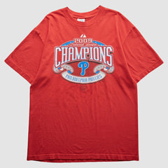 Philadelphia Phillies Majestic 2009 T-Shirt - Red - Vintage - Fanatics on Sale