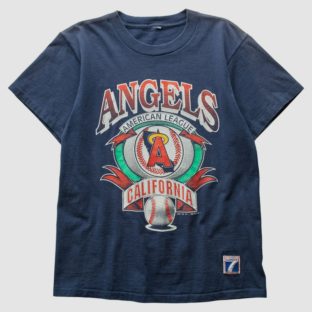 Los Angeles Angels Logo 7 1992 T-Shirt - Navy - Vintage - Fanatics Lifestyle