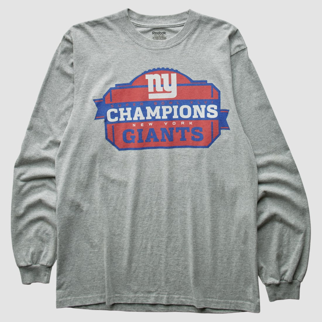 Fanatics New York Giants Reebok 2012 T-Shirt Gray Vintage
