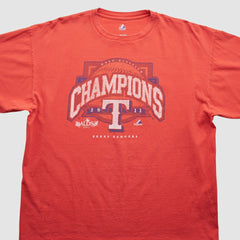 Texas Rangers Majestic 2011 T-Shirt - Red - 2XVintage - Fanatics Sale