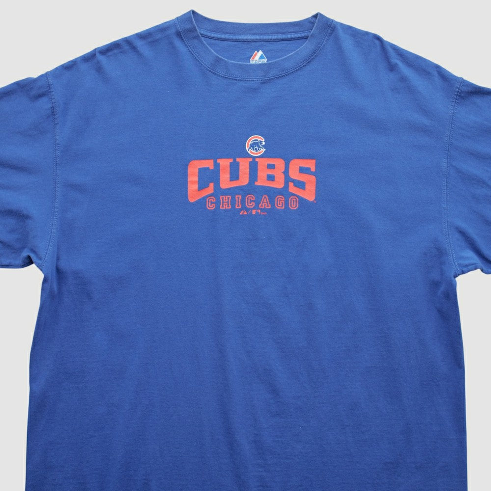 Chicago Cubs Majestic 2009 T-Shirt - Blue - 2XVintage - Fanatics Lifestyle