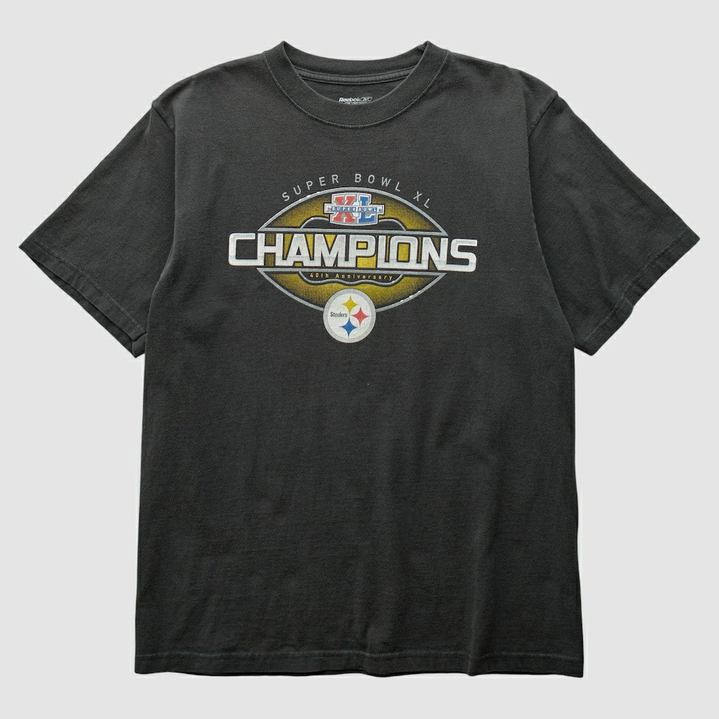 Fanatics Pittsburgh Steelers Reebok 2006 T-Shirt Black Vintage