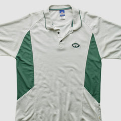 Fanatics New York Jets Reebok 2000s Polo 3 Buttons T-Shirt White Vintage