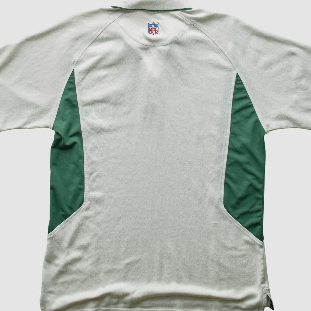 Fanatics New York Jets Reebok 2000s Polo 3 Buttons T-Shirt White Vintage