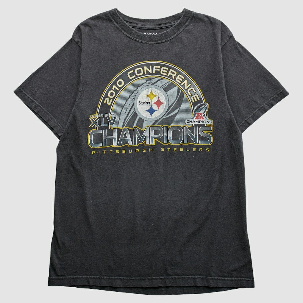 Fanatics Pittsburgh Steelers Reebok 2010 T-Shirt Black Vintage