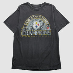 Fanatics Pittsburgh Steelers Reebok 2010 T-Shirt Black Vintage
