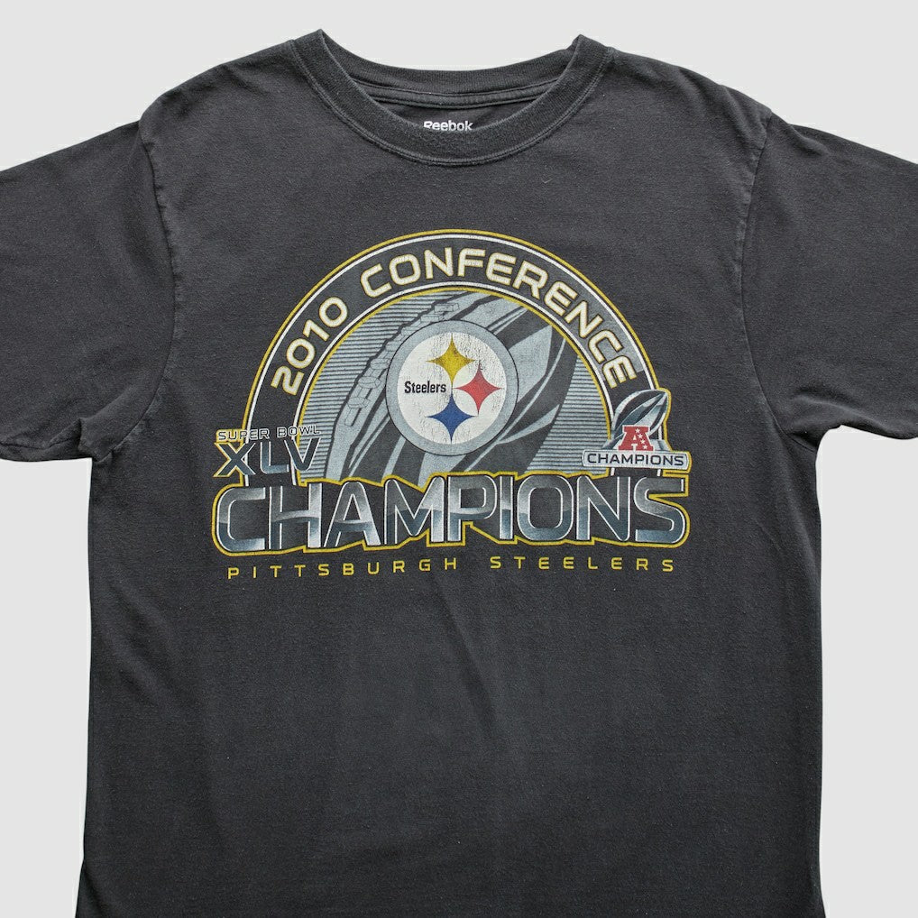 Fanatics Pittsburgh Steelers Reebok 2010 T-Shirt Black Vintage