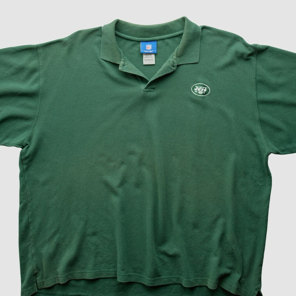 Fanatics New York Jets Reebok 2000s Polo Green Vintage