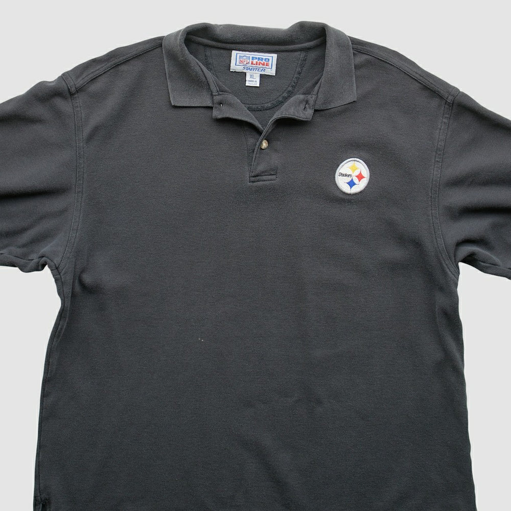 Fanatics Pittsburgh Steelers Starter 90s Polo Black Vintage