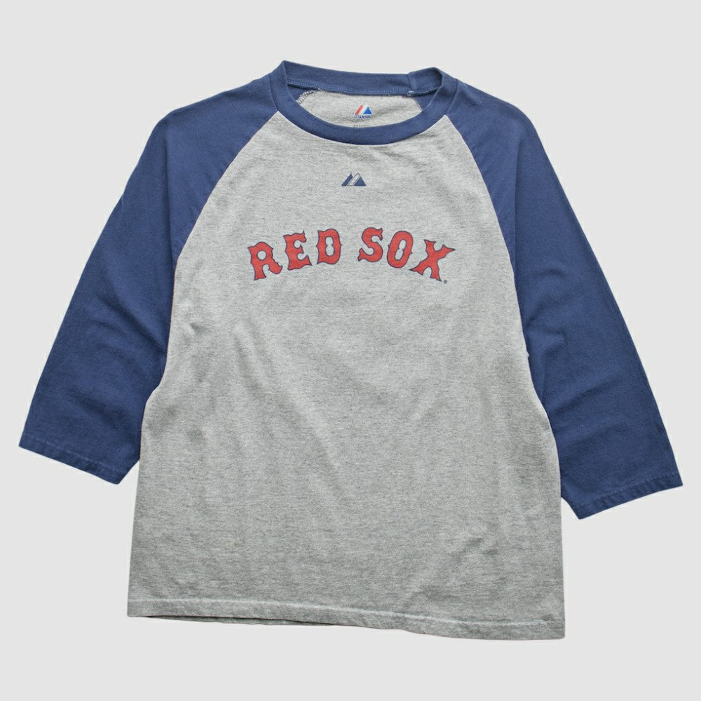 Boston Red Sox Majestic 2000s T-Shirt - Gray - Vintage - Fanatics Lifestyle