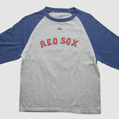 Boston Red Sox Majestic 2000s T-Shirt - Gray - Vintage - Fanatics Lifestyle