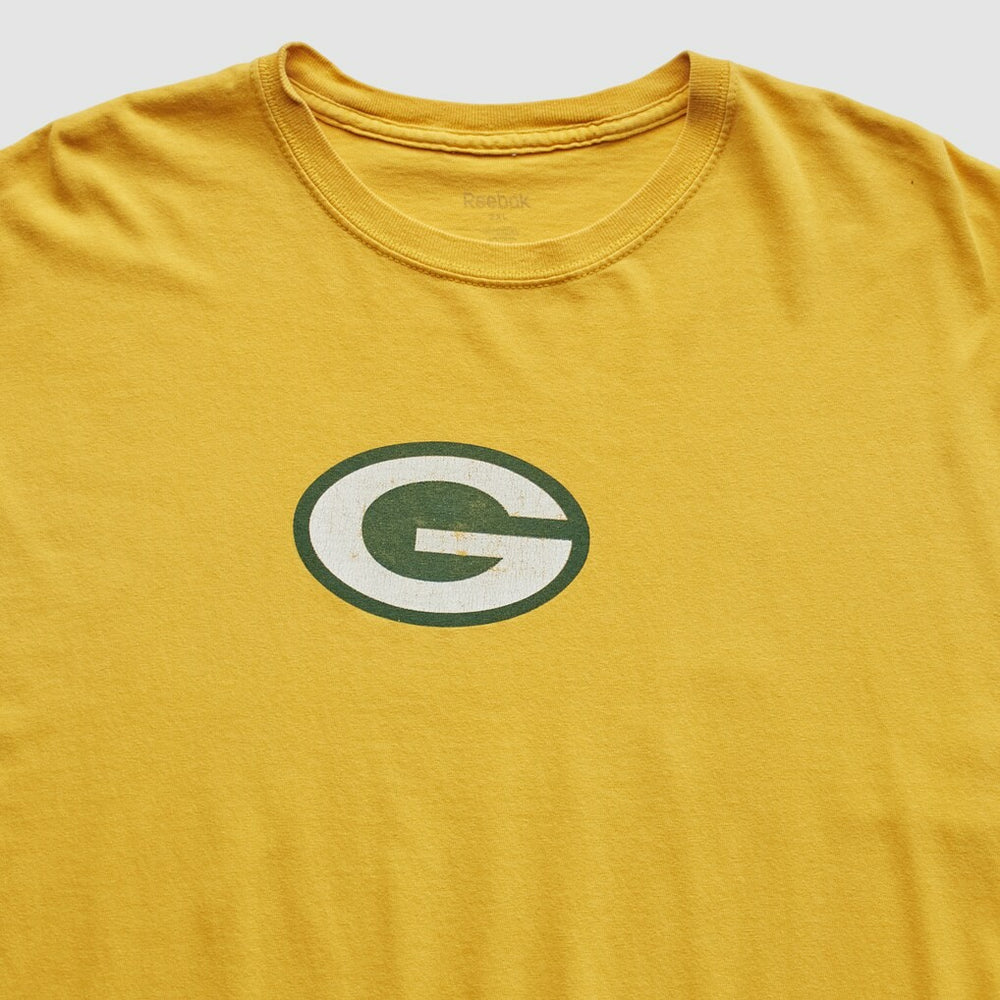 Fanatics Green Bay Packers Reebok 2000s T-Shirt Yellow Vintage