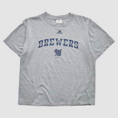 Milwaukee Brewers Adidas 2000s T-Shirt - Gray - Vintage - Fanatics Lifestyle