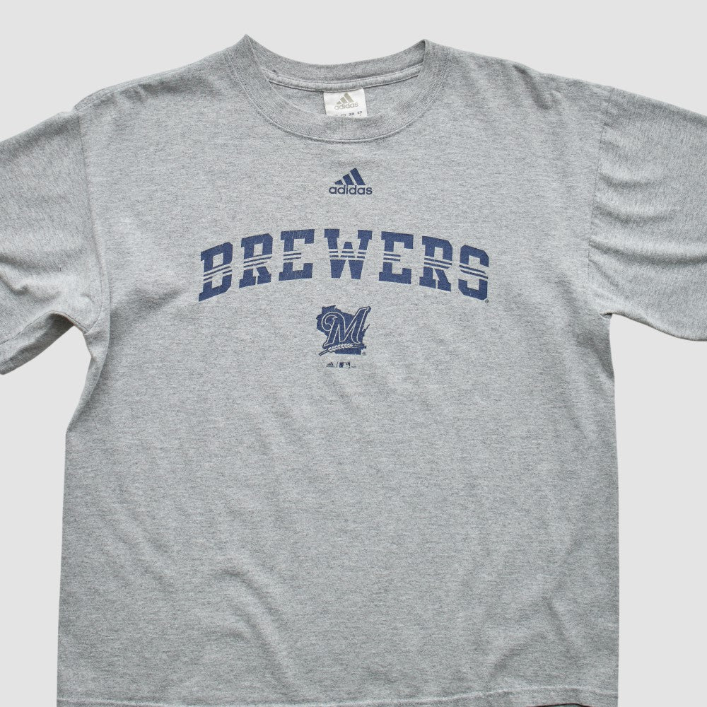 Milwaukee Brewers Adidas 2000s T-Shirt - Gray - Vintage - Fanatics Lifestyle