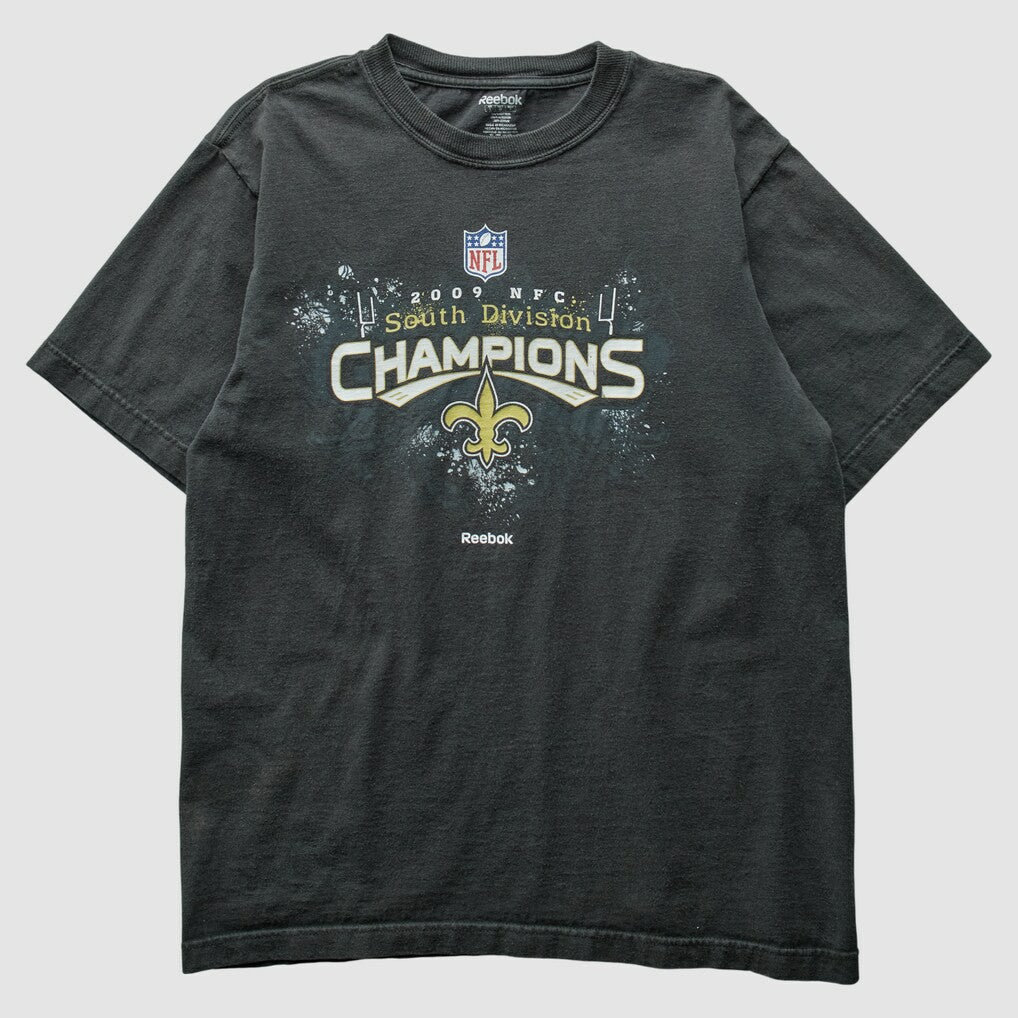 Fanatics New Orleans Saints Reebok 2009 T-Shirt Black Vintage