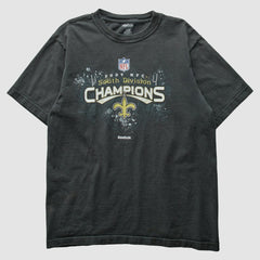 Fanatics New Orleans Saints Reebok 2009 T-Shirt Black Vintage