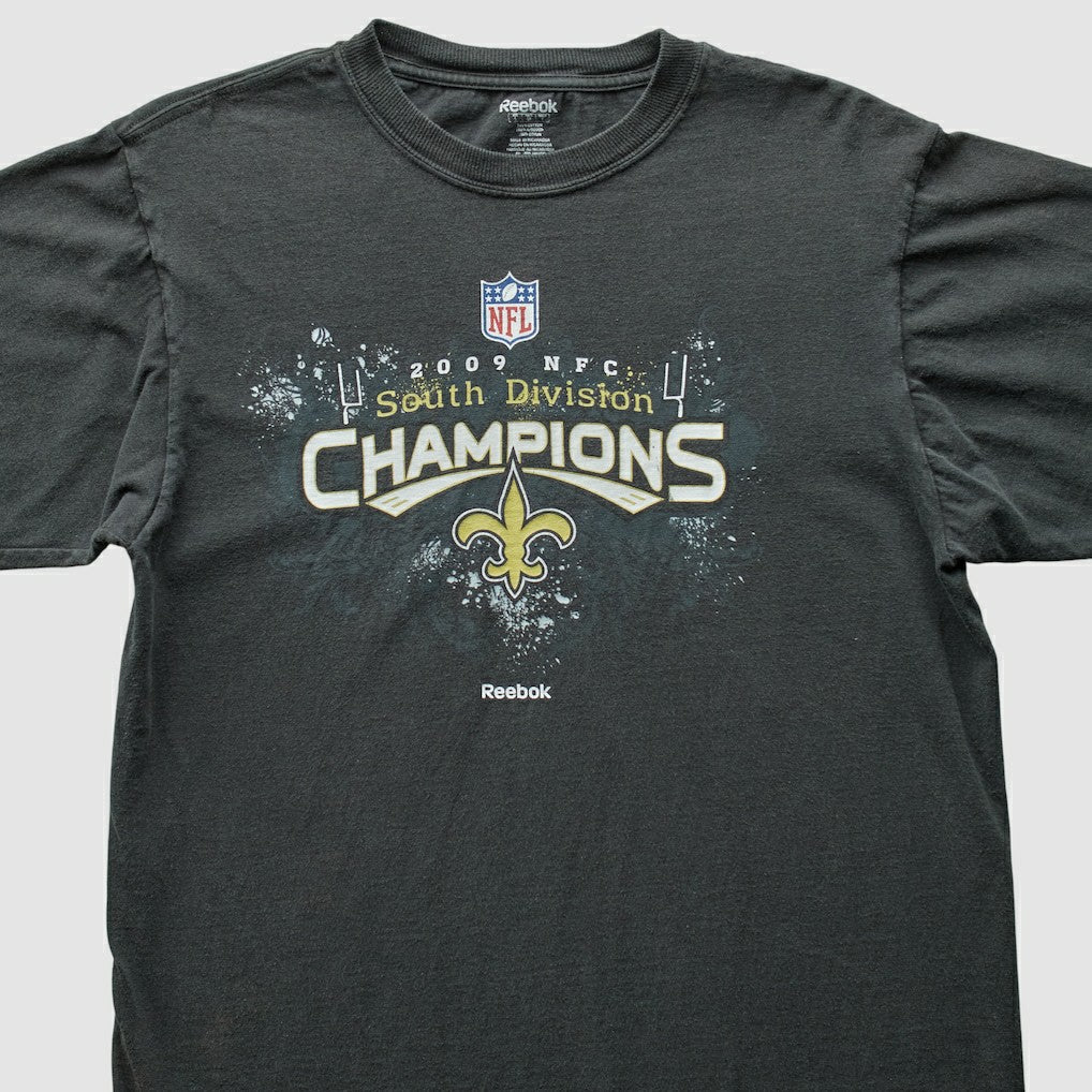 Fanatics New Orleans Saints Reebok 2009 T-Shirt Black Vintage